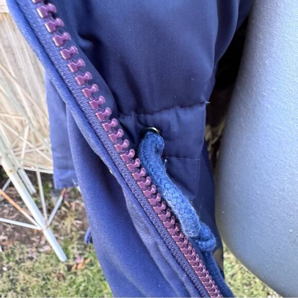 VTG Downhill Racer 1987 Men's Blue Down Filled Ski Snow Hooded Jacket Medium - Picture 5 of 11